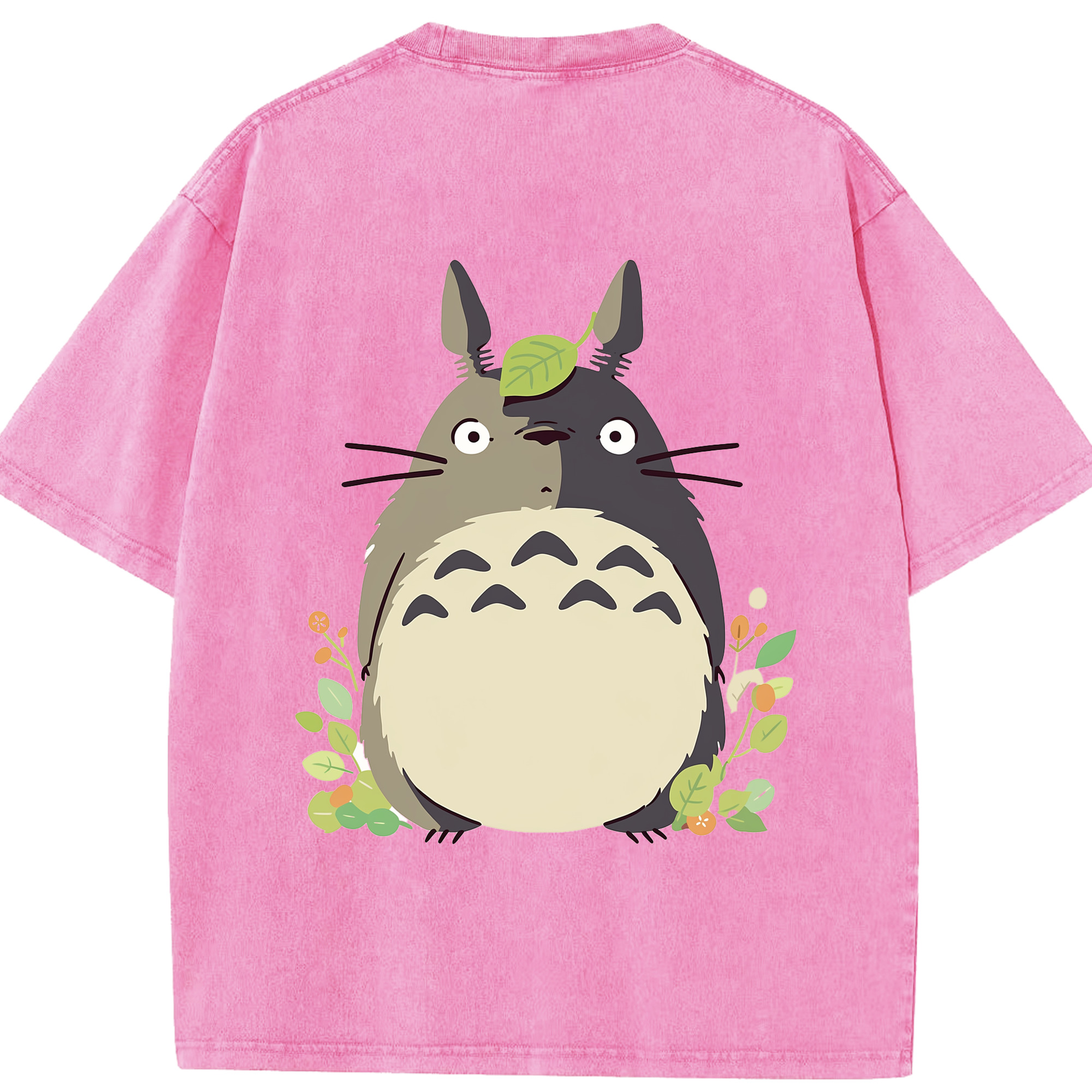 （画像用） となりのトトロ 草壁メイ 草壁サツキ My Neighbor Totoro Satsuki Kusakabe Mei Kusakabe 綿100% ヴィンテージ風 半袖Tシャツ（背面プリント）